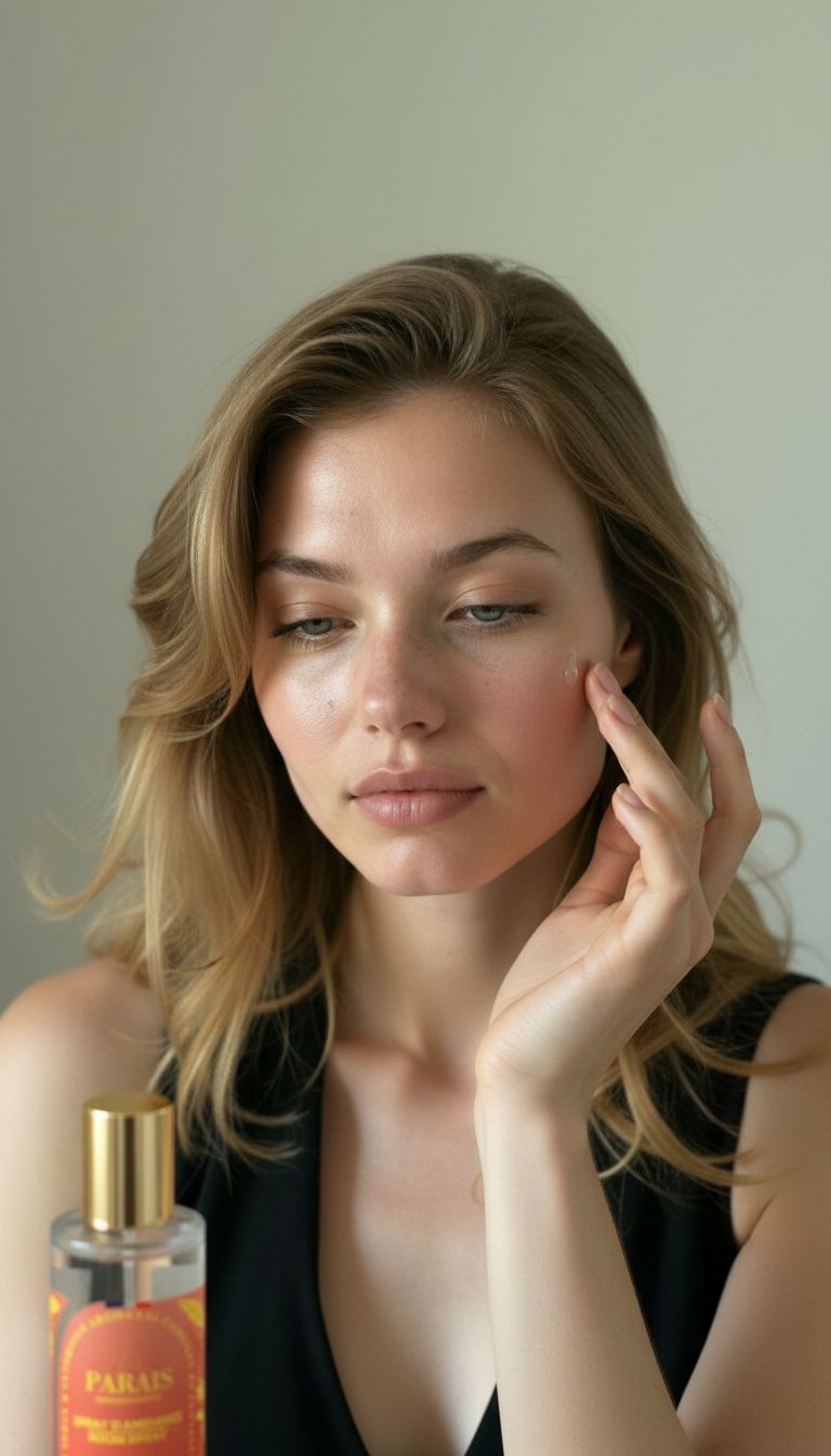 UGC beauté : application d'un soin sur la joue